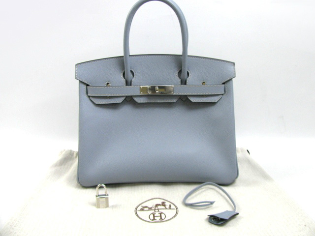 エルメス バーキン30/ブルーリン/金具 シルバー)/ヴォーエプソン